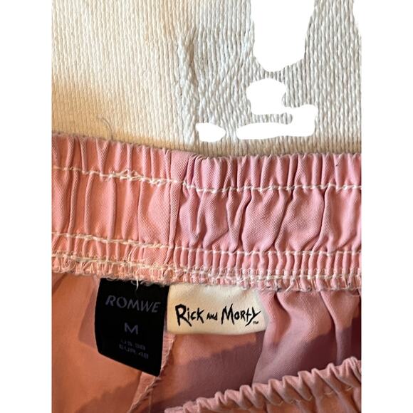 Romwe Rick & Morty Pink Shorts Mens M - Picture 3 of 3